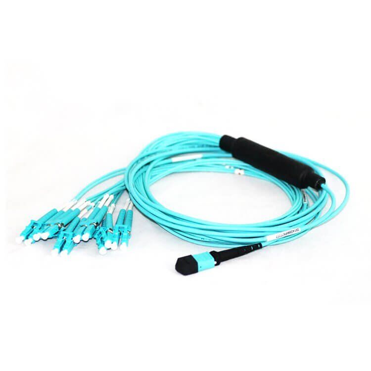 Cable de fibra óptica MPO breakout conectores MPO a LC